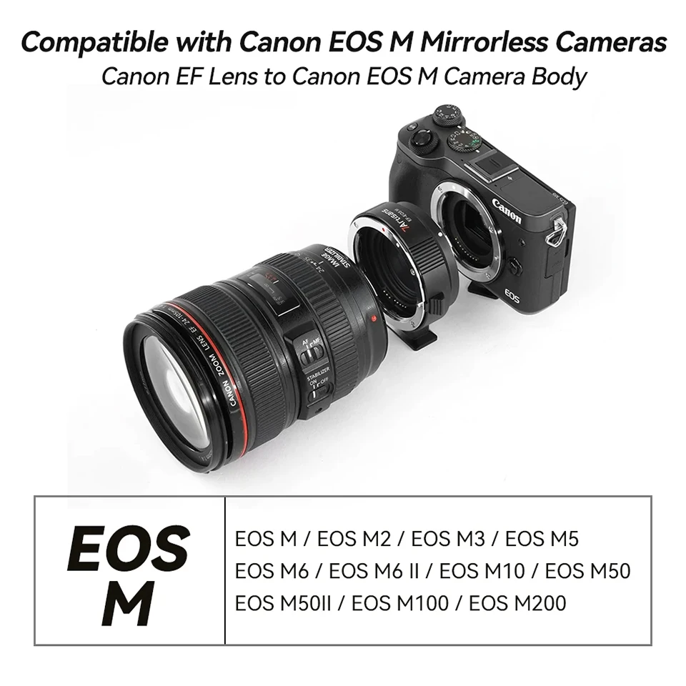 7artisans EF-EOS M Autofocus Adapter for Canon EF/EF-S to Canon M M2 M3 M5 Sigma Yongnuo series Cameras Lens Accessories