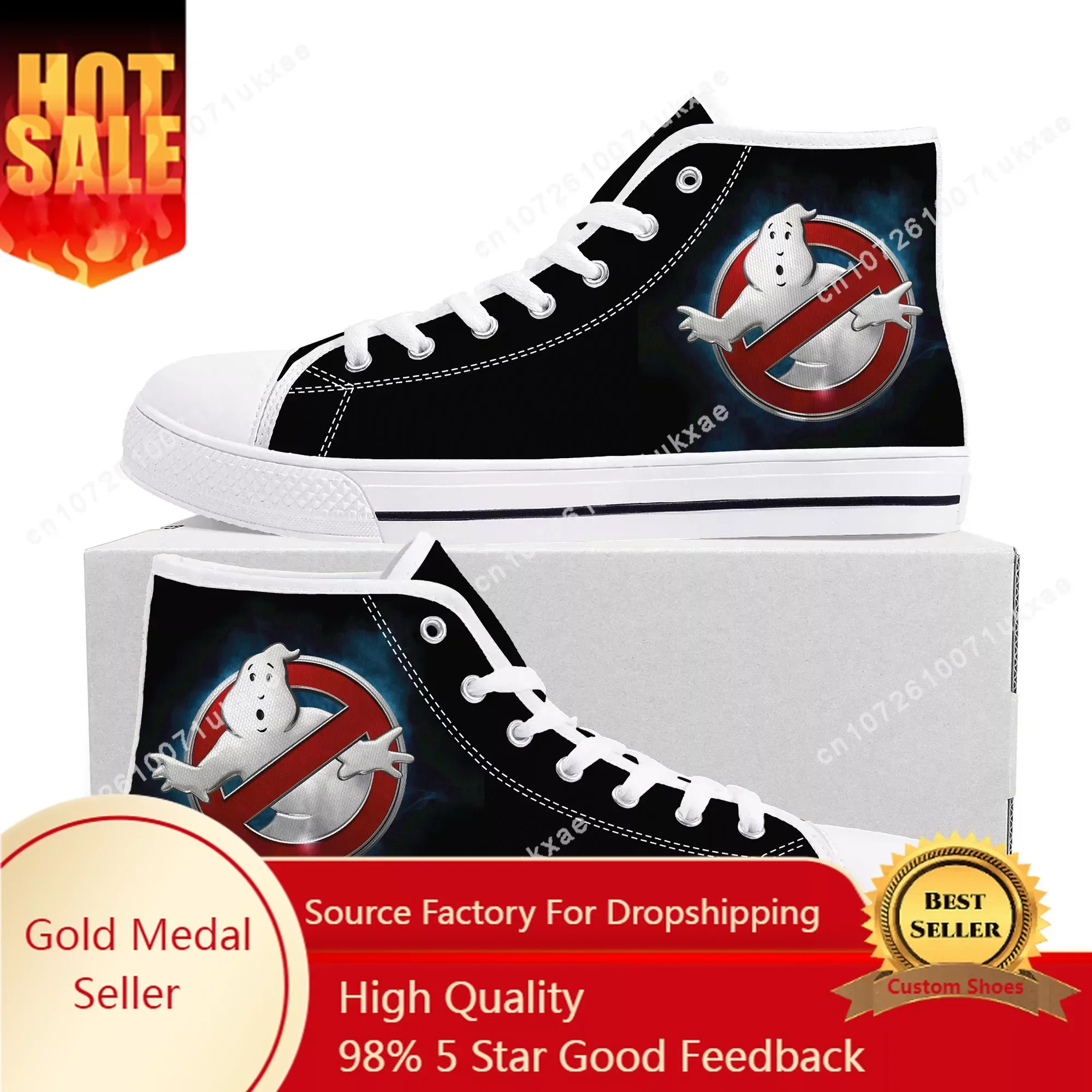 

G-Ghostbusters classic movie High Top High Quality Sneakers Men Women Teenager Canvas Sneaker Casual Custom Shoes Customize Shoe