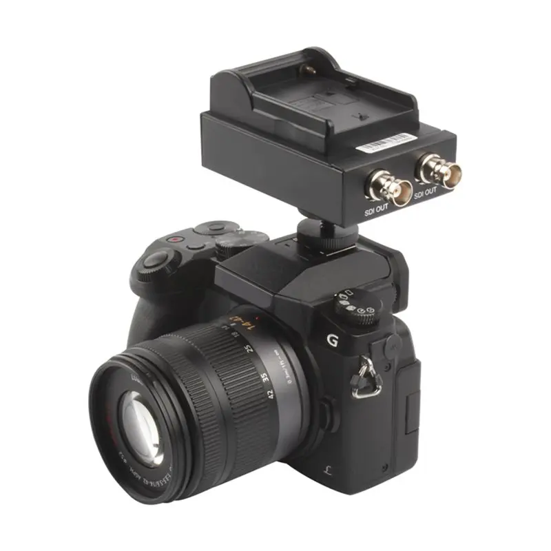●Live Streaming For DSLR Camera Compatible SDI Bi-Directional Converter Adapter NP-F Battery Mount For
