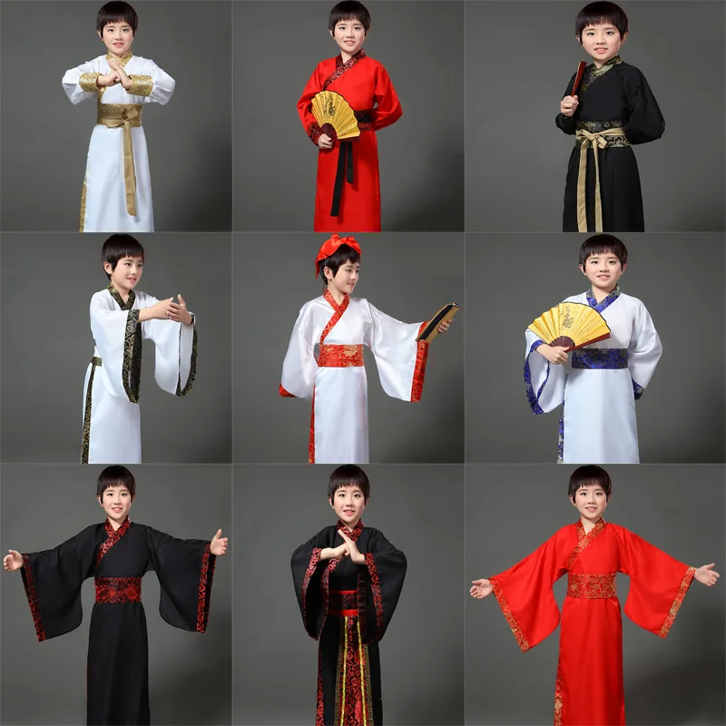 

traditional Ancient chinese folk dance costumes boy children classical kids child tang dynasty costume hanfu clothing dress