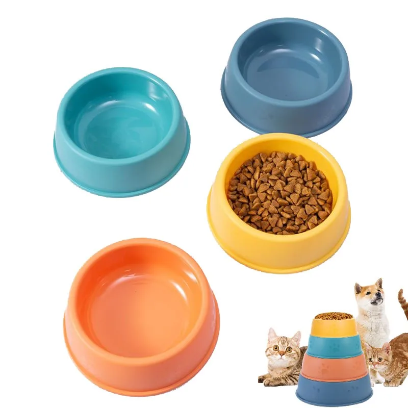 

Plastic Pet Bowl Food Dishes & Water Bowl for Dogs Cats or Other Small Animals EP Pet Food Plat Lightweight Safe Dog Feeders