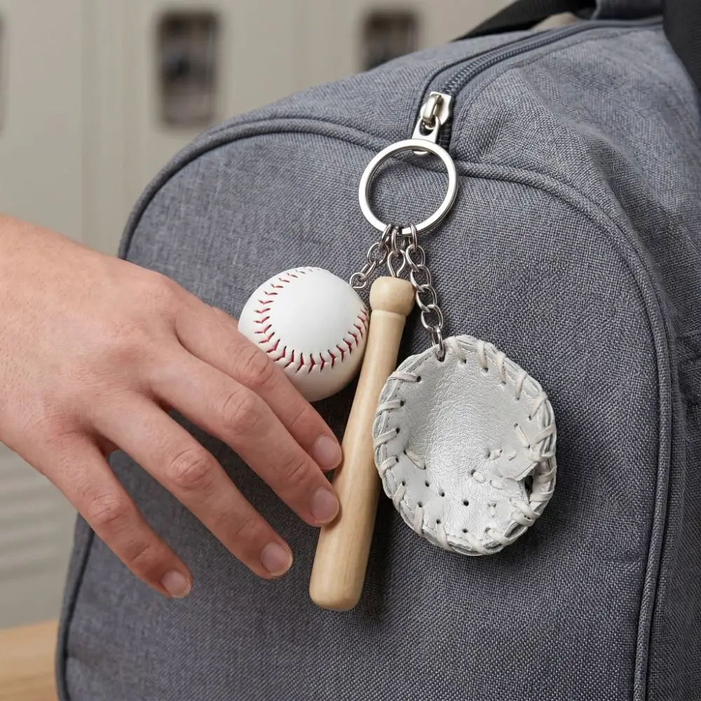 Personalized Baseball Glove Keychain PU Leather Ornaments Bag Hanging Decorations Multiple Color Car Key Ring DIY Decoration