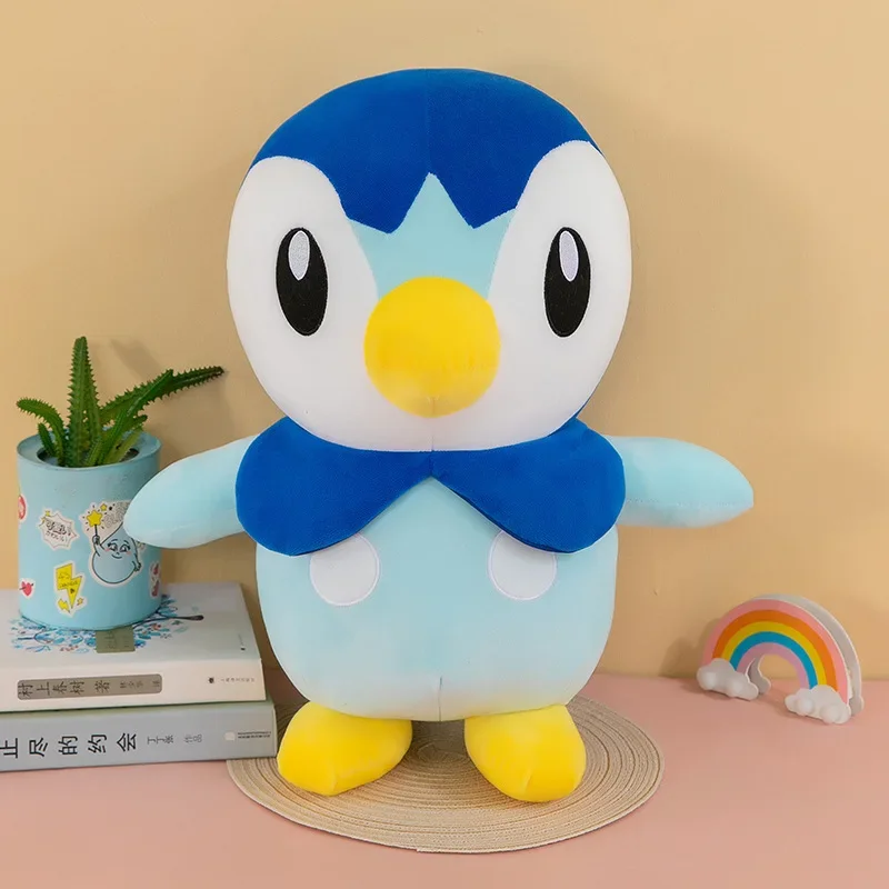 Kawaii 60 cm Piplup Plüschtier Große Größe Pokemon Gefüllte Puppe Anime Pet Spirit Großes weiches Babykissen für Kinder Geburtstag Weihnachtsgeschenk