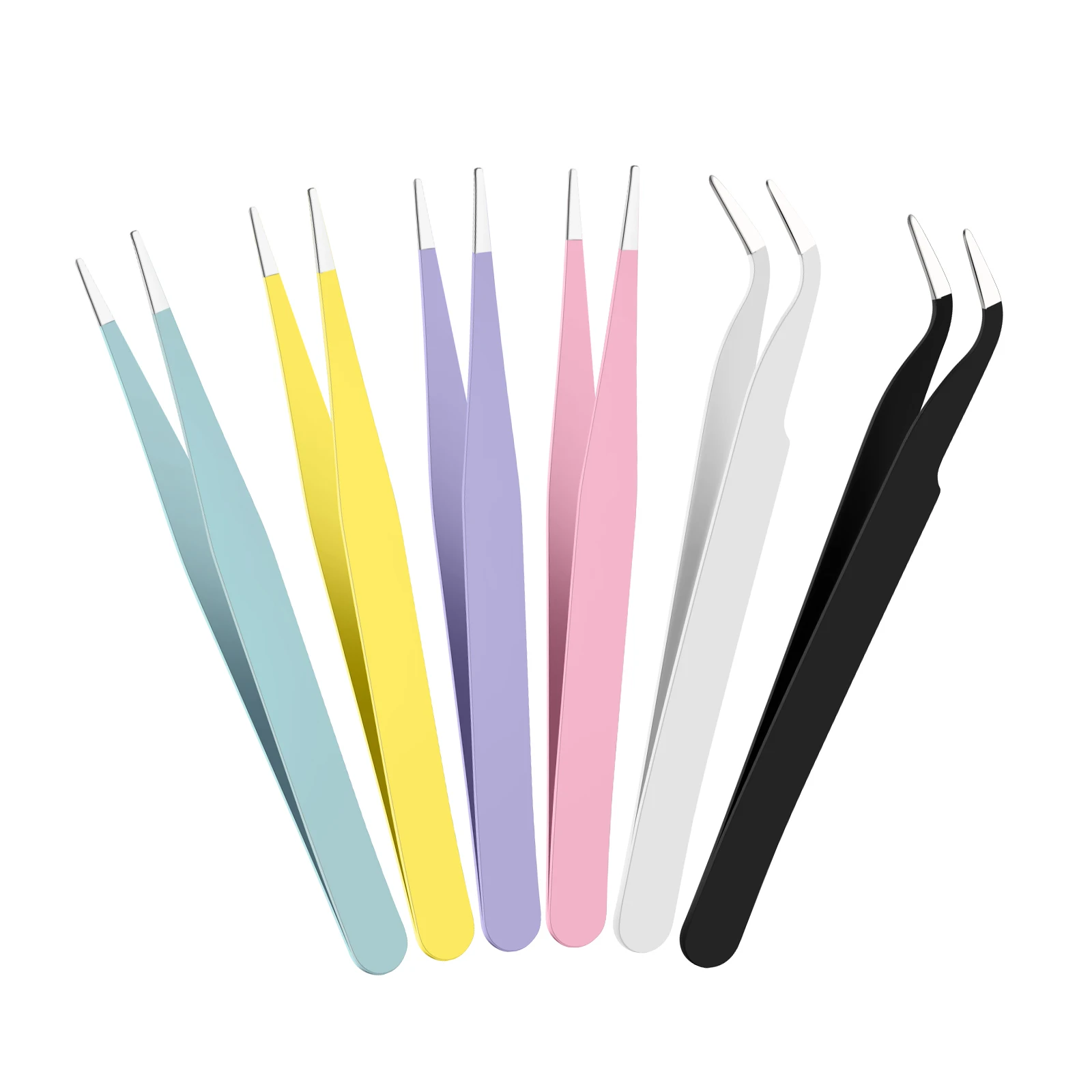 1/2pcs Stainless Steel Tweezers Straight And Curved Head Tweezers Color For DIY Candle Making Scrapbook Tweezers Handmade - Image 2