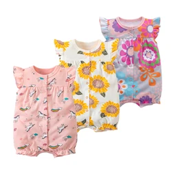 Bodysuit for Newborn Baby Romper Boys Girls Clothes Summer 100% Cotton Pure Baby Bodysuits Soft Short Sleeve Toddler Jumpsuit