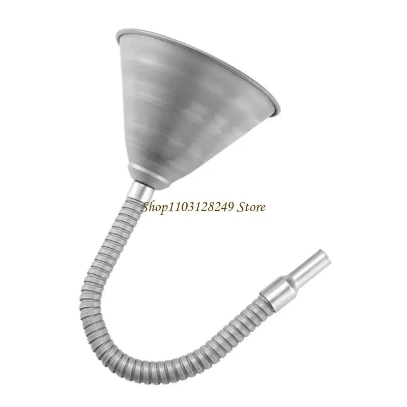 N5KD Convenient Rotating Bendable Spout Oil Funnel with Filter Pouring Aid Prevents Leaks Adjustable Suitable for Motorcycle