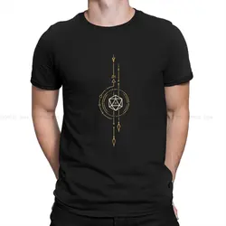 Sacred Geometry Minimalist Polyhedral D20 Dice Unique TShirt DND Game Leisure Polyester T Shirt Summer T-shirt For Adult