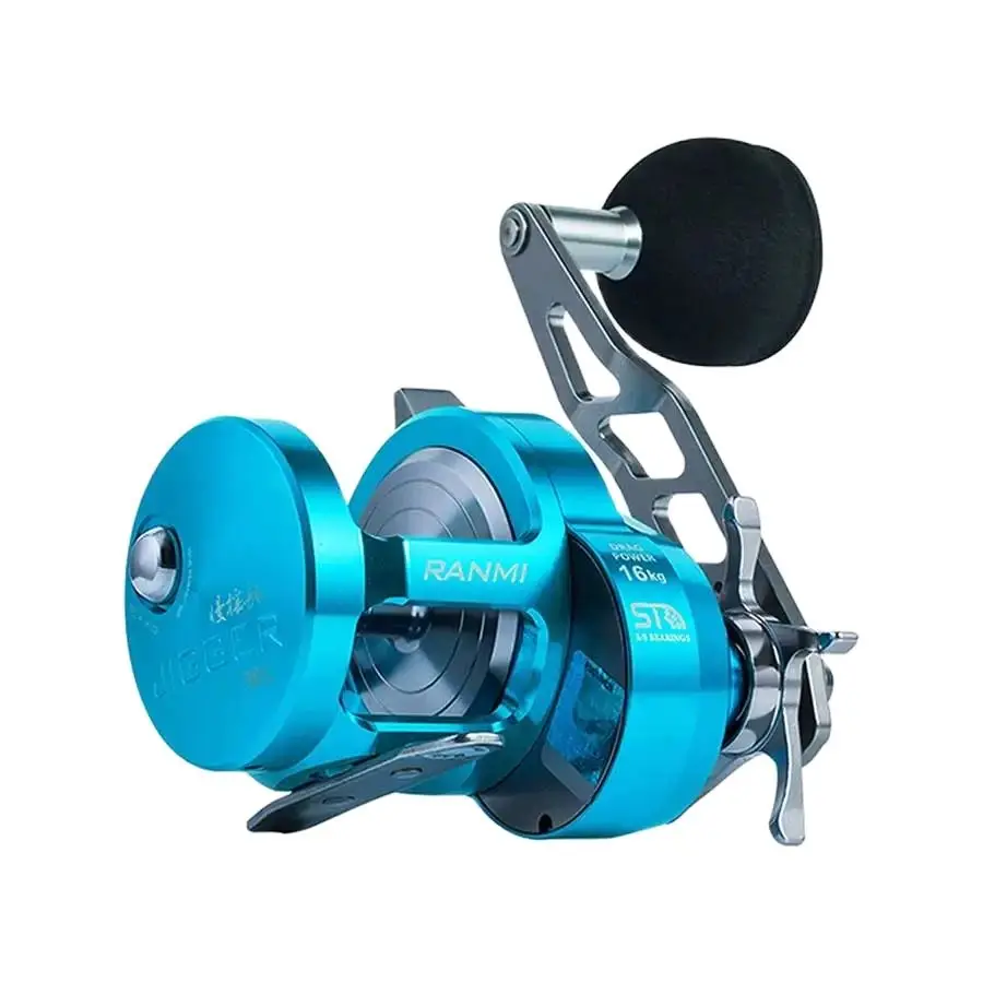 RYOBI RANMI Slow Jigging Wheel Max Drag 16KG 8+1BB Metal Boat Saltwater Round Baitcasting Fishing Reel