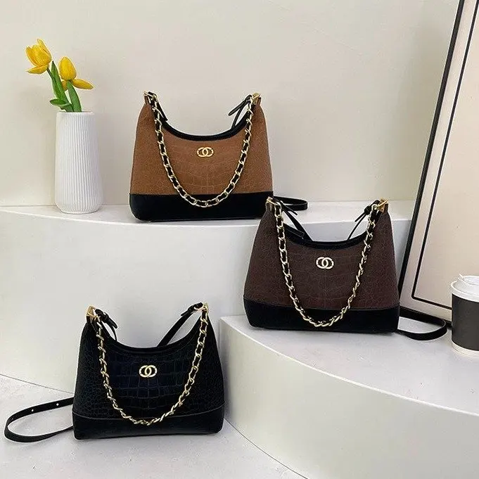 

2025 Autumn Chain Shoulder Bag, Women's Fashionable Crossbody Purse, Day to Night Tote, Casual Sling Bag, Minimalist Leather Bag