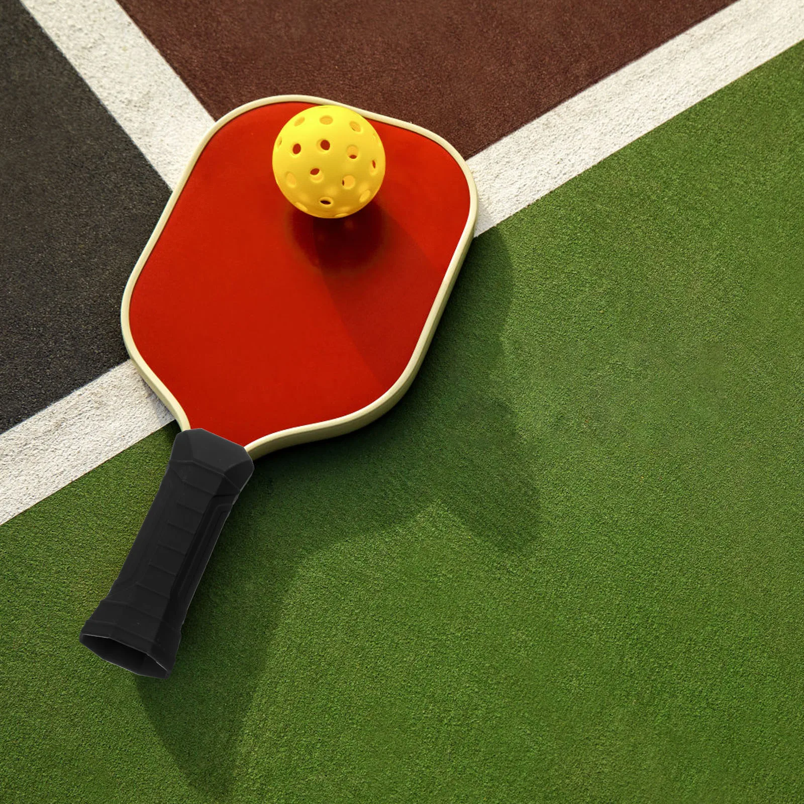 

2pcs Flexible Grip Sleeve For Racket Paddle Anti-Slip Silicone Handle Comfortable Replacement Band Paddle Grip Hole Ball Racket