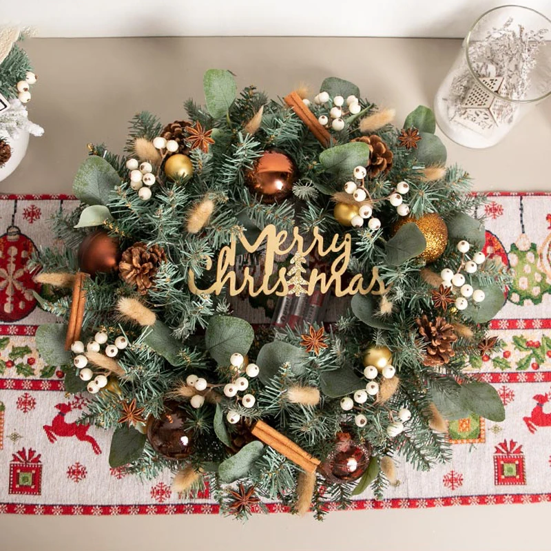 Christmas decorations 30/50cm small Christmas wreath door hanging Home hotel shopping mall window wall hanging