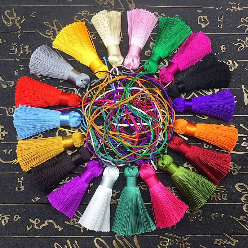 5CM Silk Tassel Fringe Sewing Bang Tassel Trim Key Tassels DIY Crafts Jewelry Making Home Pendant Embellish Curtain Accessories