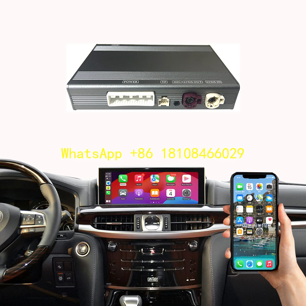 

Wireless Car Play Lexus LX570 2015-2021 Mirror Link Radio Car Play Android Auto Smart Carplay Box Plug and Play