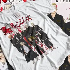 Camisa gráfica Ryuguji, Camiseta Anime, Camisa Manga