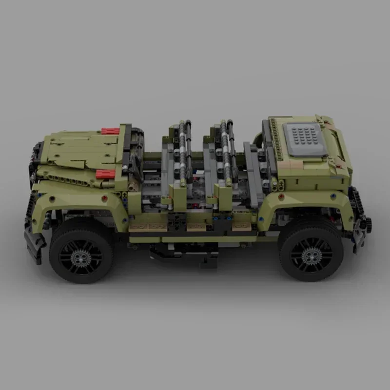 City Car Model Moc Building Bricks EMV Defender Adventure Vehicle Technology Modular Blocks Gift Christmas Toy DIY Sets Assembly