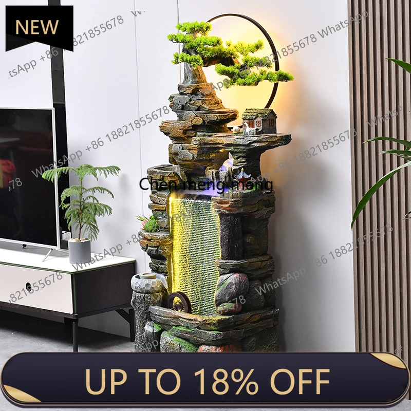 

E153 Украшение рядом с от пола до потолка ТВ-шкафа рокарий фонтан с проточной водой сад пейзаж с циркуляционной водой