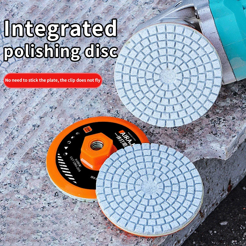 1 Stück 4 Zoll (100 mm) Diamant-Polierpad-Set, für Nass- und Trockengebrauch, für Granit, Beton, Marmor, Schleifscheiben-Set – Detail 3