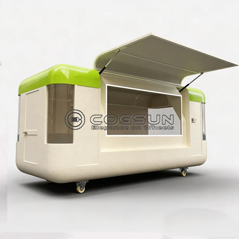 

Cogsun Food Truck Trailer Fully Equipped Mobile Kitchen for Sale Pizza Burger BBQ Ice Cream Hot Dog Vendor CE Certificate