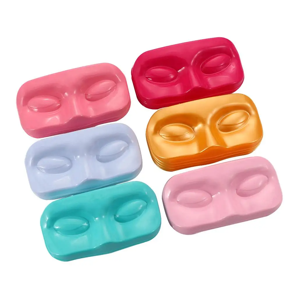 for Women Girls Face Shape Reusable Packaging Box Eyelash Trays Lashes Storage False Eyelashes Case