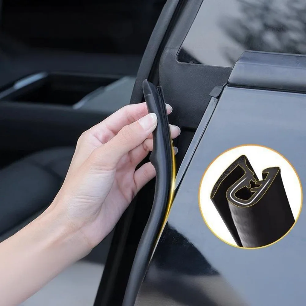 

Waterproof Car Door Edge Seal Strip Rubber Dust-proof B-Pillar Weatherstrip Universal Noise Reduction