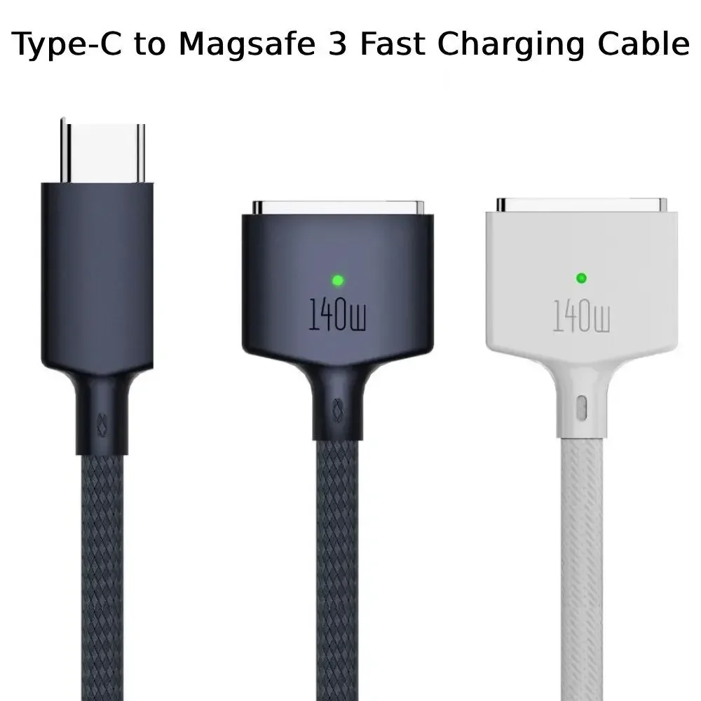 

USB Type C к Magsafe 1/2/3 Магнитный зарядный шнур Кабель для зарядки ноутбука Конвертер PD 140 Вт для MacBook Air/Pro A2442 A2485 A2681