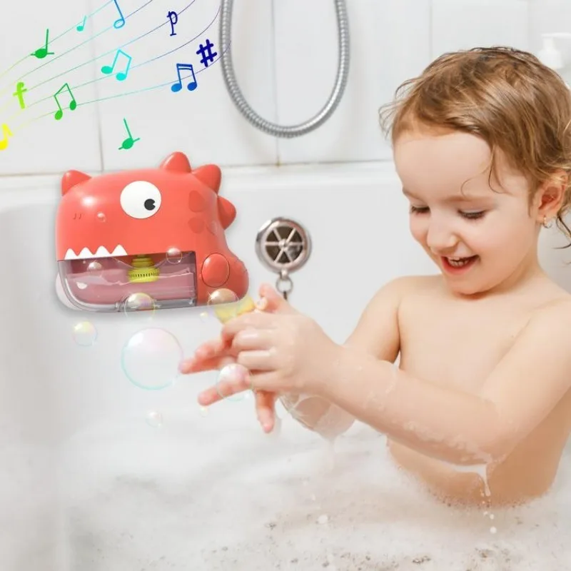 Automatische bubbelbadmachine - Cartoon badkuip bubbelspeelgoed voor kinderen, geschikt voor kinderen van 3-5 jaar, leuk badtijdcadeau