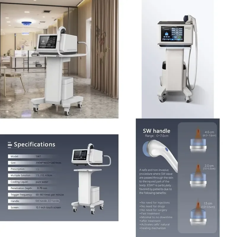 High Quality Shock Physiotherapy Extracorporeal Wave Device for Cellulite Reduction and Pain Relief