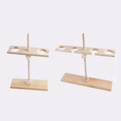 2/4 Positons 250ml Separatory Funnel Laboratory Wood Wooden Adjustable Rack Stand Holder Stand