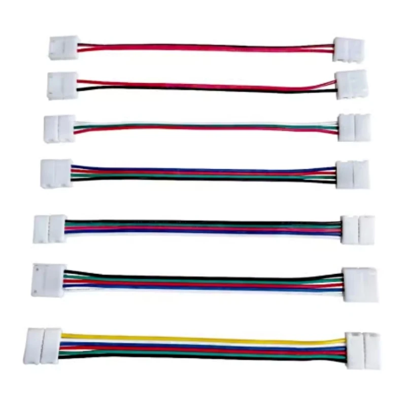 10Pcs 2/3/4/5/6 Pin LED Strip Connector for 8mm 10mm 12mm 3528 5050 5630 RGB RGBW IP20 Non-waterproof LED Tape Light to Wire