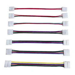 10Pcs 2/3/4/5/6 Pin LED Strip Connector for 8mm 10mm 12mm 3528 5050 5630 RGB RGBW IP20 Non-waterproof LED Tape Light to Wire