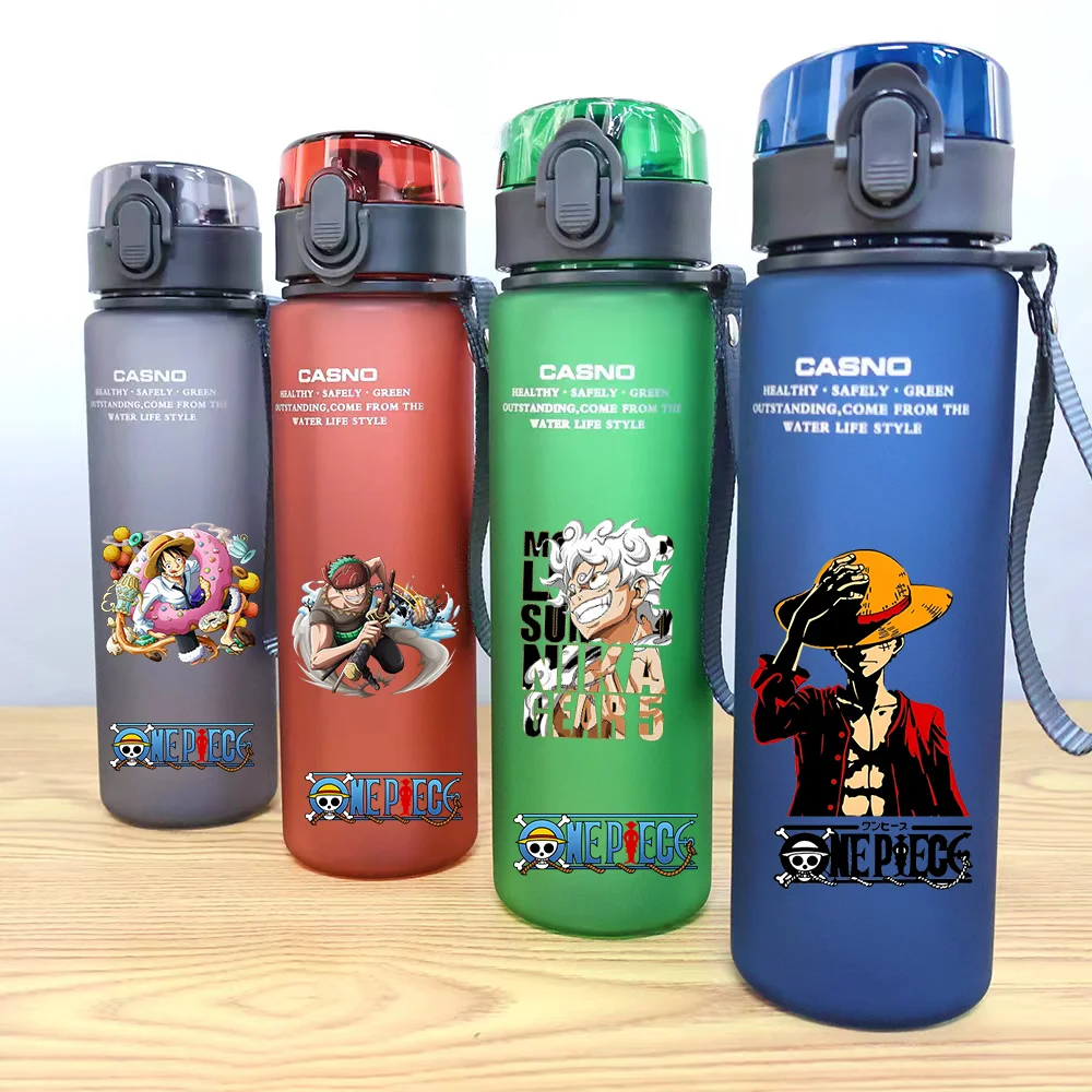 New 560ml Anime ONE PIECE Water Cup Large Capacity Portable Outdoor Sport Drink Bottle Coffee Cup Children Gift Luffy Nami