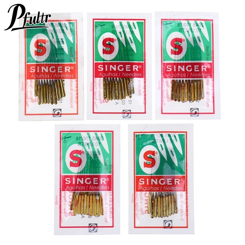 Швейные иглы Singer разных размеров, бытовые иглы для швейных машин, 50 шт.