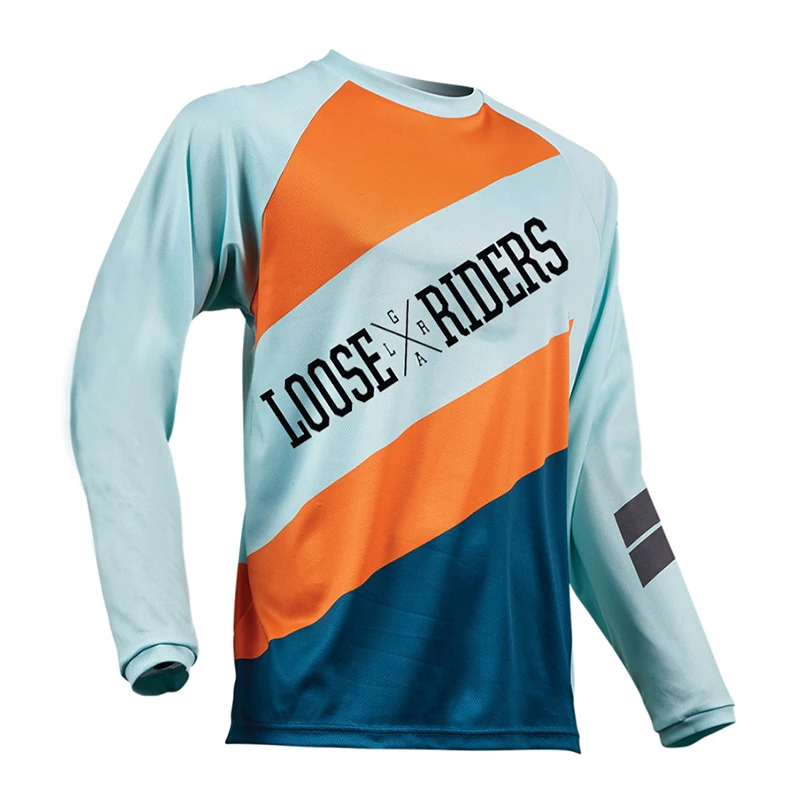 

Men's breathable bike loose riders jersey long sleeve summer outdoor sports mountain bike motocross speed dry shirt