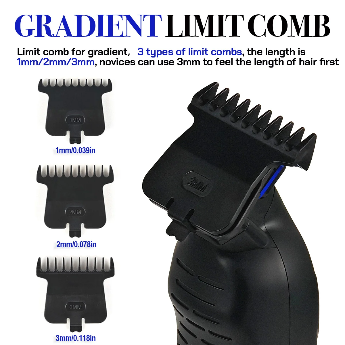 BRDCLIP BRD9615 9000PRM Professional Men's Hair Trimmer Barber Finish Electric Clipper DLC Blue Blade Hair Cutting Machine