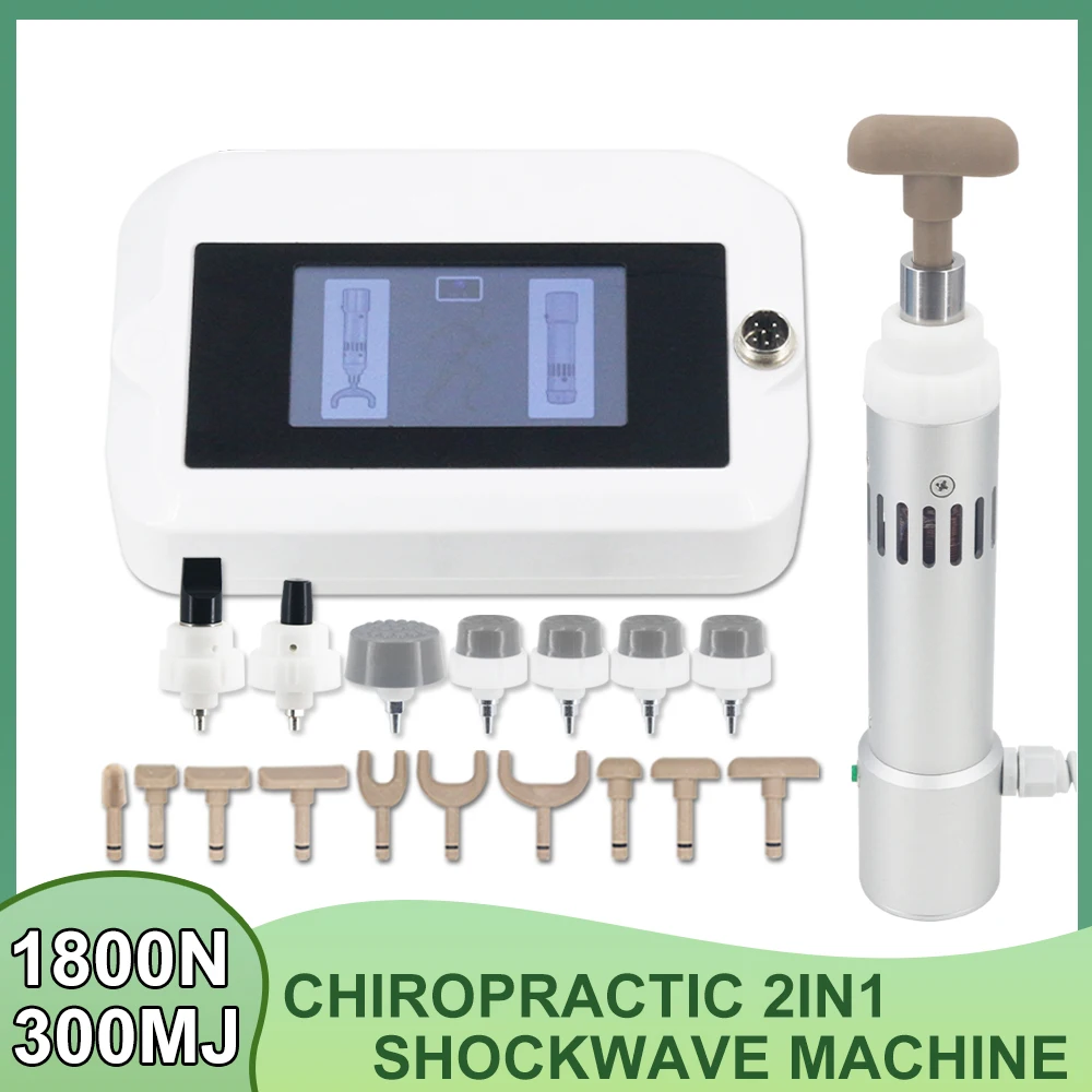 

300MJ Shockwave Therapy Machine 1800N Deep Tissue Massage for Muscle Soreness Joint Pain Electric Chiropractic Adjusting Tool