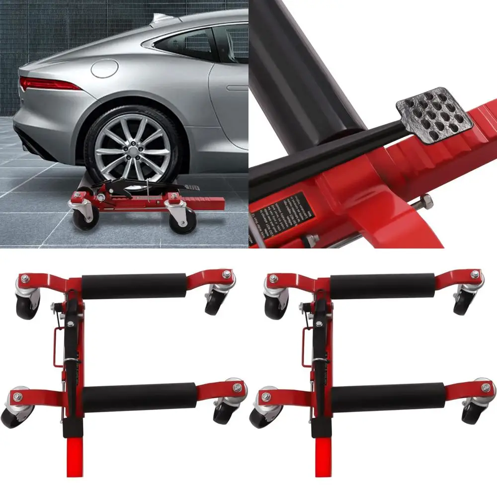 

Тележка-подкатка для автомобилей грузоподъемностью 1500 фунтов с выдвижными колесами и педалью-фиксатором для позиционирования и ремонта тяжелых транспортных средств