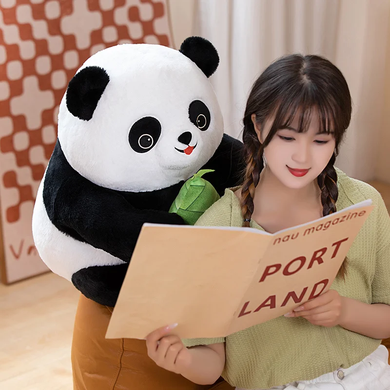 25/35/50cm carino rotondo grasso FuBao Panda peluche Kawaii farcito soffice Panda abbraccio peluche di bambù bambola cuscino morbido giocattoli per bambini regalo