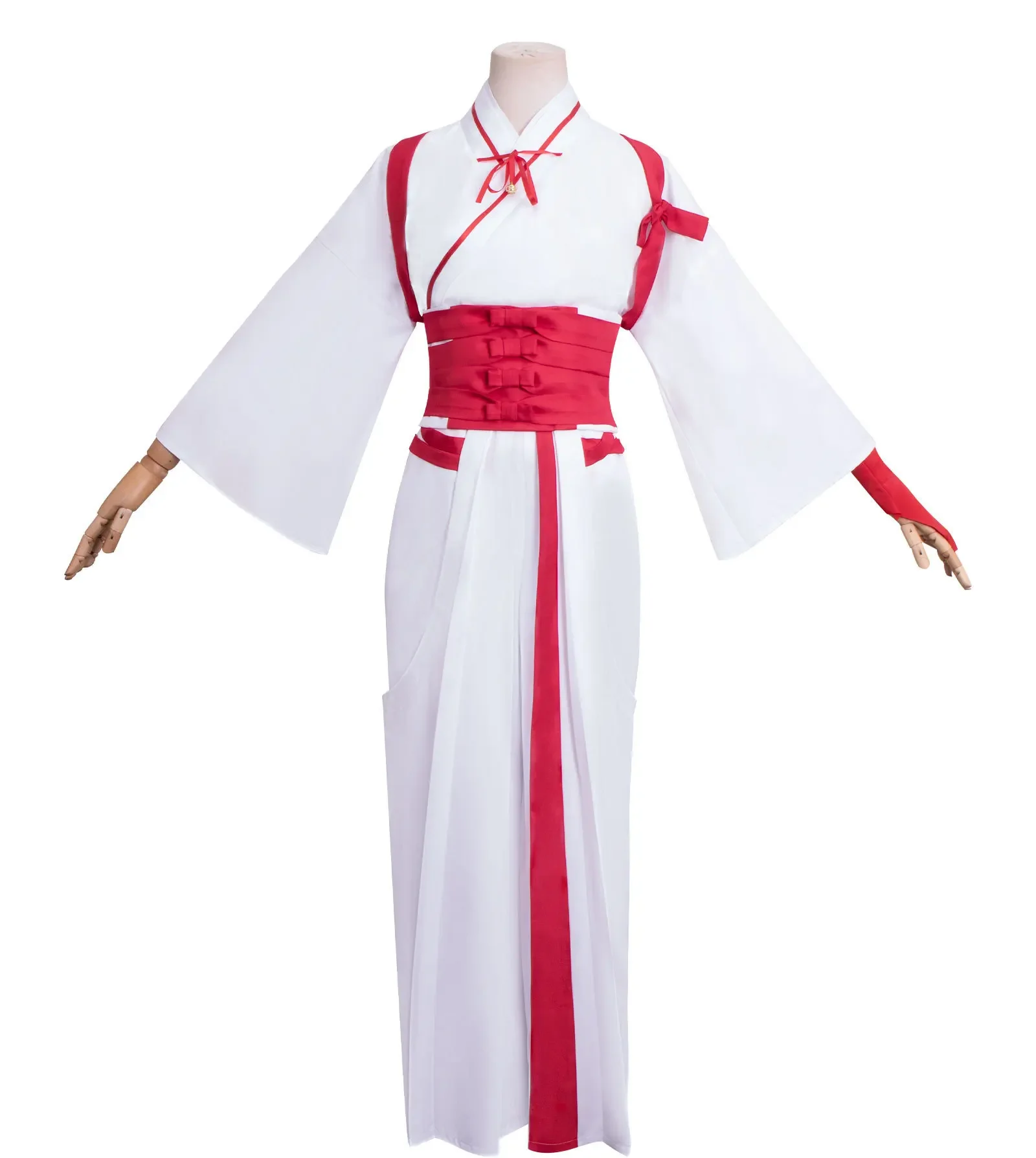 Disfraz de Anime Yamada Asaemon Sagiri, diadema, peluca, Kimono, bata blanca, uniforme de Asaemon