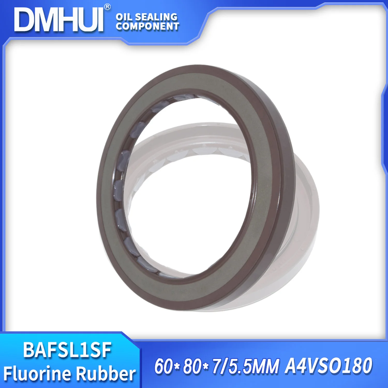 

DMHUI High Pressure Rotary Shaft Sealing Ring 60x80x7/5.5 FPM - BAFSL1SF Type Double Lip R909831662 Oil Seals for A4VSO180 Pump