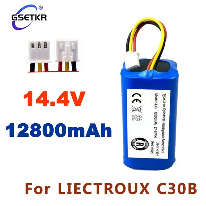 

100%.Original(For C30B)Battery for.Lirctroux.C30B.Robot.Vacuum.Cleaner.14.4V. 6500mAh,/9800mAh/12800mAh/ Lithium Cell