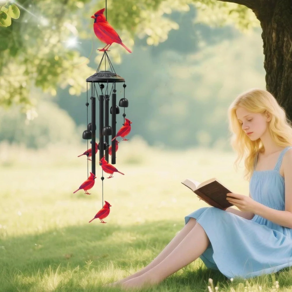 Cardinal Metal Wind Chimes 5