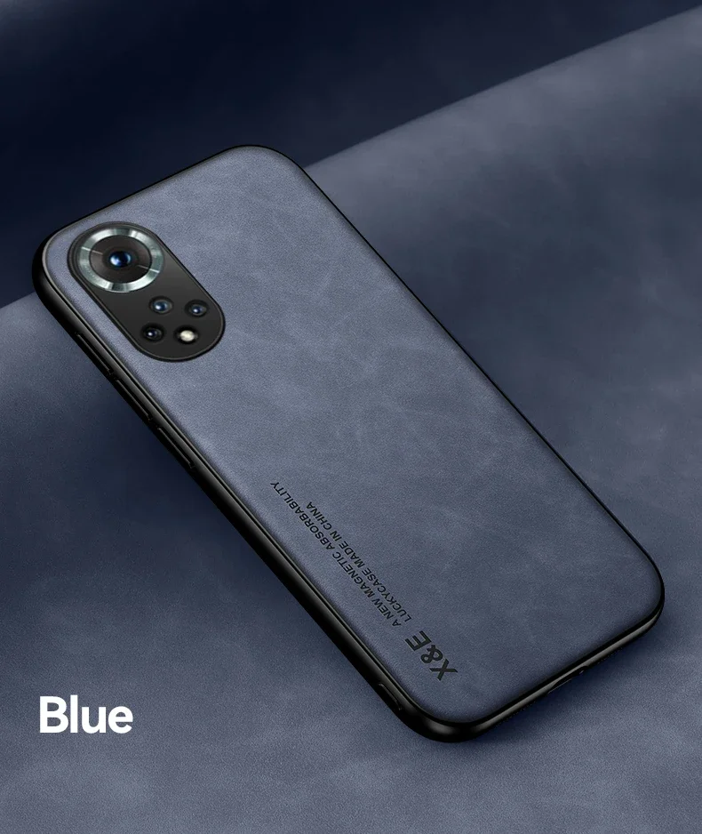 Leather Magnetic Case For Huawei Honor 90 50 20 70 Pro Nova 5T P30 P20 Honor50 Honor20 Full Protective Cover With Metal Plate on