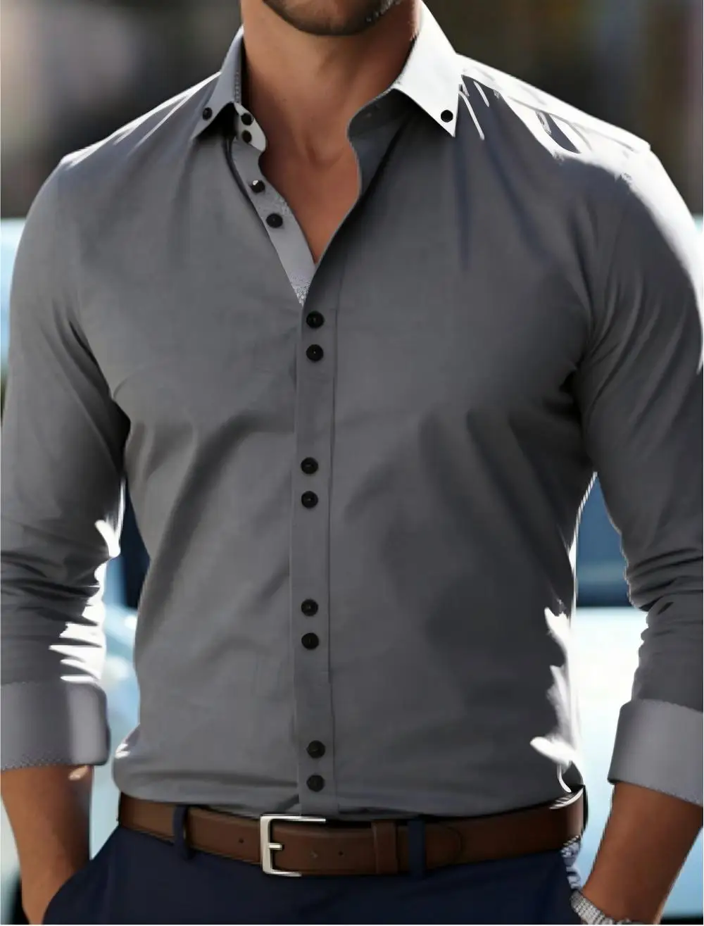 New Casual Men's Shirts Are Fashionable and Elegant, Suitable for Outdoor Wear, Flat Shirts, and Fashionable and Elegant Summer