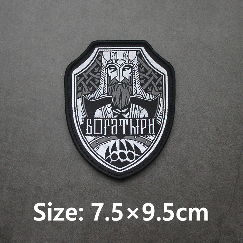 Escape from Tarkov Gestickter Aufnäher Knight MMAC Black Division Bogatyrs Taktisches Armband für Kleidung, Rucksack, DIY-Dekoration