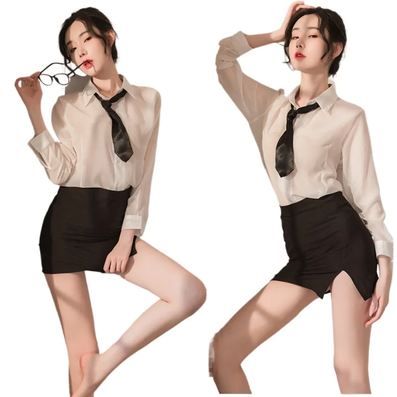 

Новое сексуальное нижнее белье, сексуальное облегающее бедра, секретарша, униформа, размер, соблазнительный костюм учителя, ночной клуб Cw48862