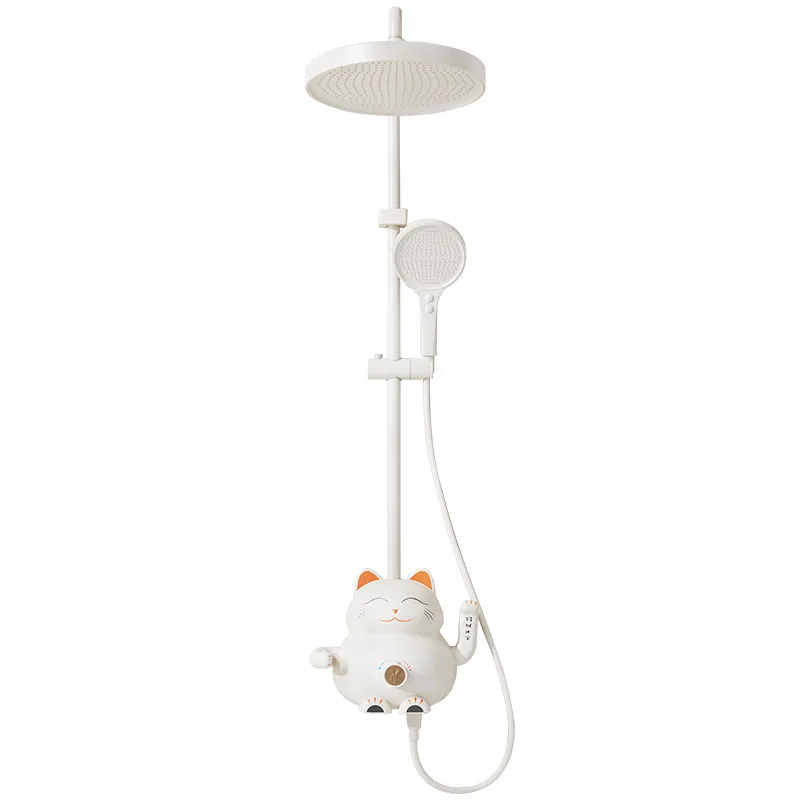 

New rain shower set Lucky cat shape hot and cold dual control pressurized nozzle
