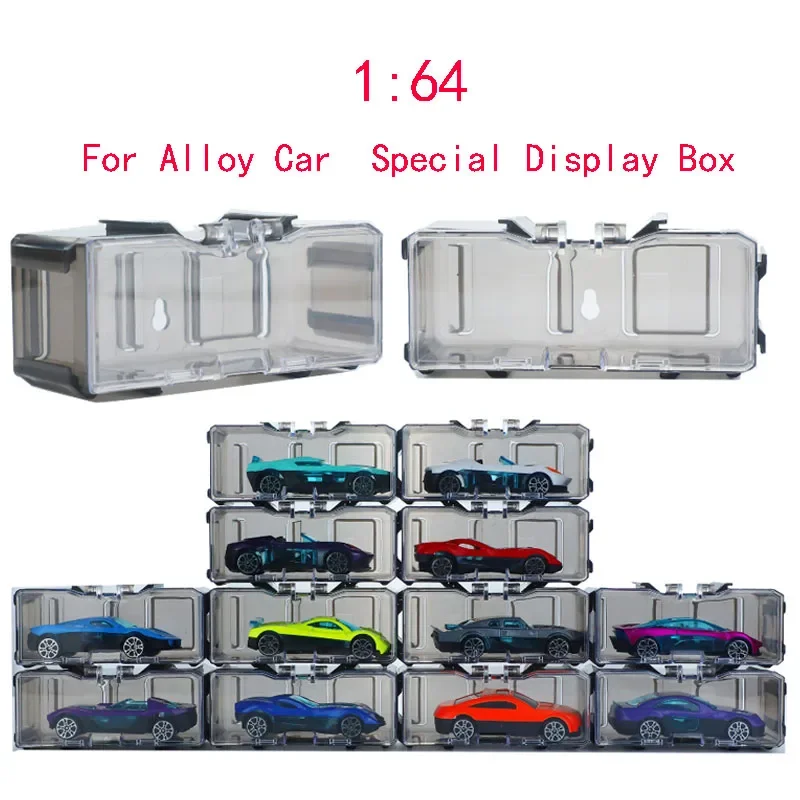 1:64 Bulk alloy car simulation Sports car model sliding children's toy decoration blocks transparent display box