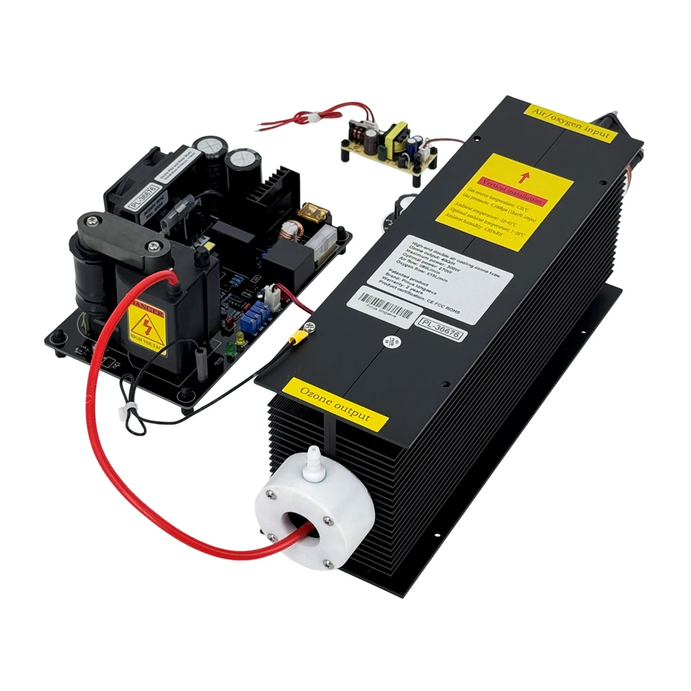 مجموعة عالية الجودة من 40 w كوارتز سوداء 10 كيلو هرتز أنبوب قابل للتعديل تبريد هواء مزدوج مولد الأوزون نظام معالجة المياه بالأوزون