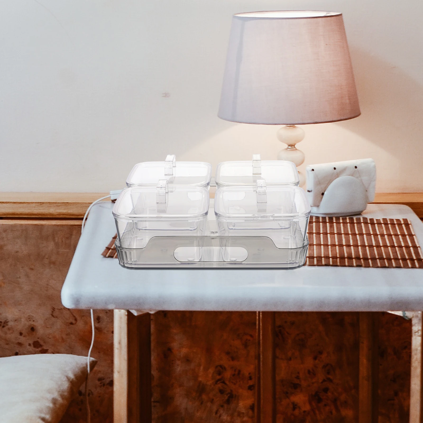 

1 set 1 Set Of Snack Storage Compartments Box Multiple Grid Nut Candies Organizer Elegant Candy Container Household Dried Fruit