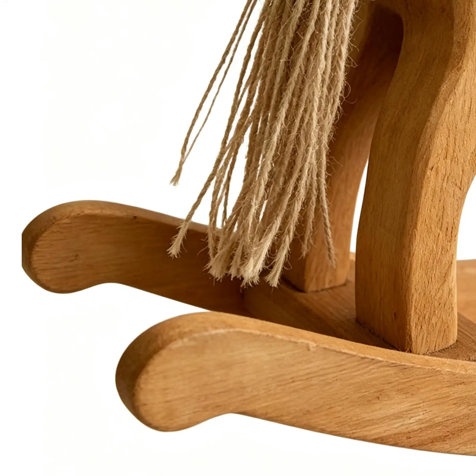 Rocking Horse Cute Wooden Rustic Vintage Auspicious Decorative Horse Figurines Animal Decor For Bedroom Living Room Kids Room
